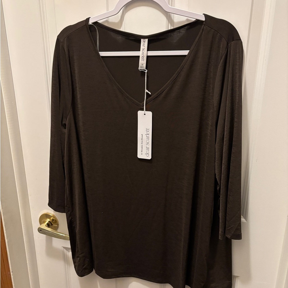 Dear Scarlett Dark Brown Women's Blouse